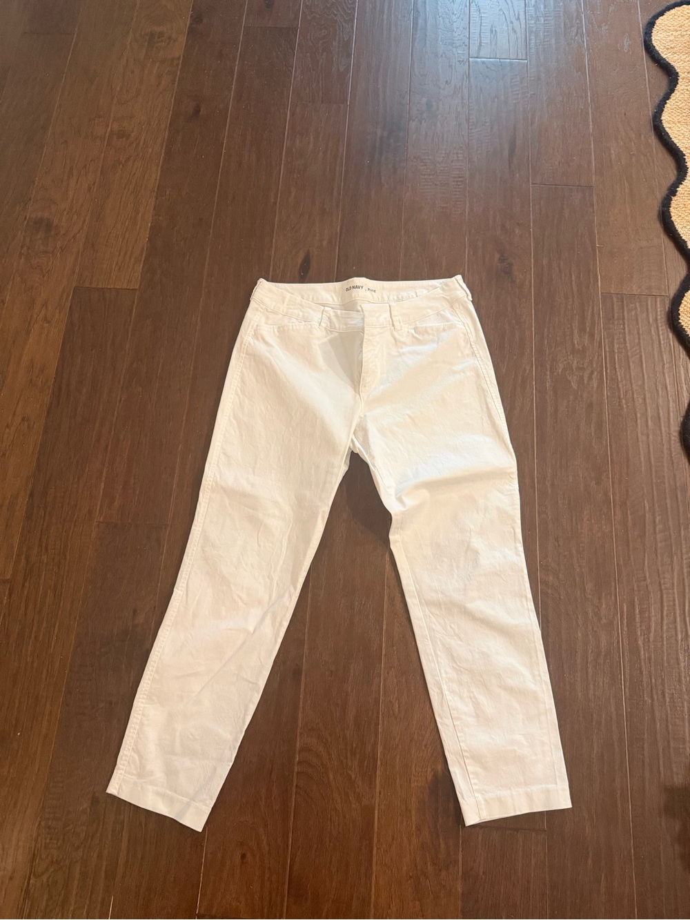 Old Navy Women's White Straight-Leg Pants